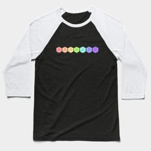 rainbow d20 Baseball T-Shirt